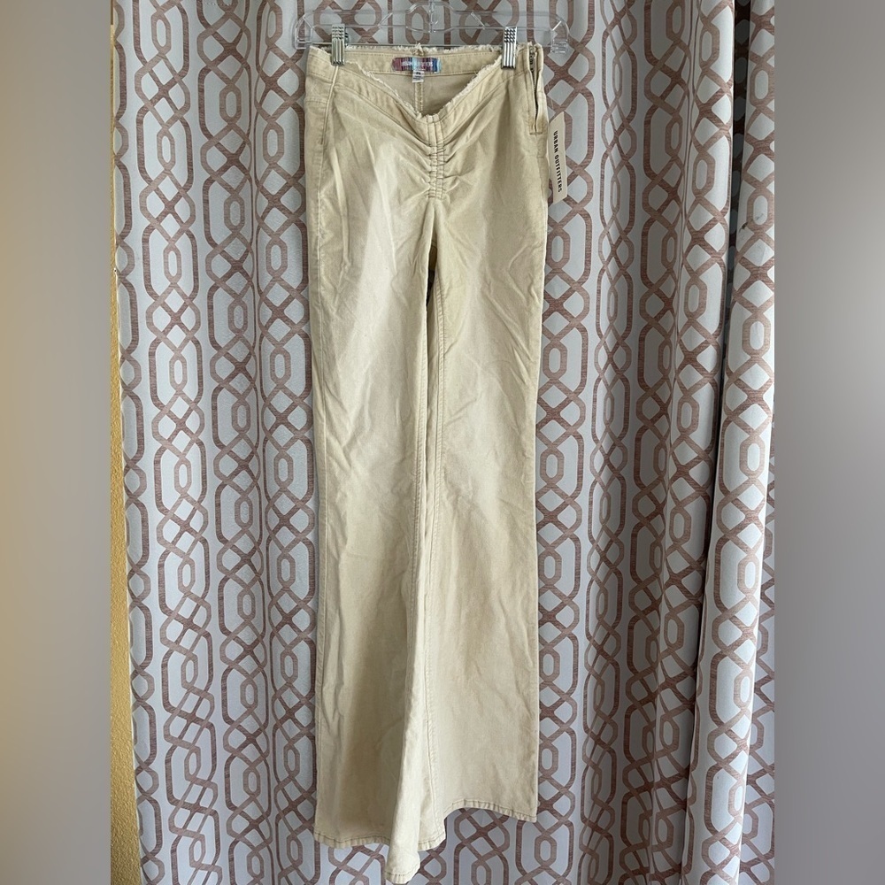Urban Outfitters Cream Wide-Leg Pants